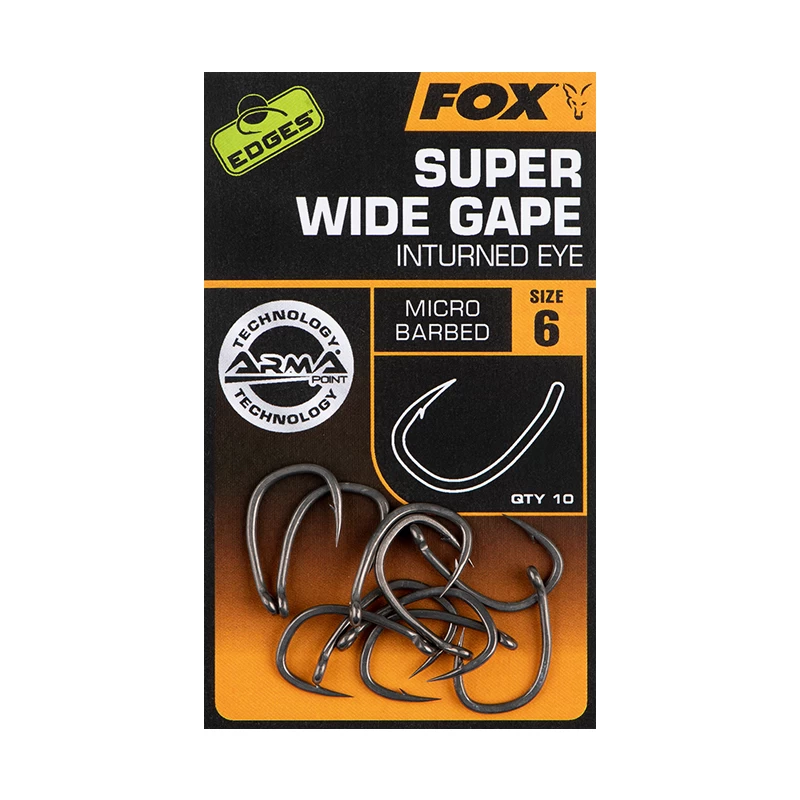 Fox Edges Armapoint Super Wide Gape Inturned Eye Karper Haak #4 (10 Stuks) - Afbeelding 4
