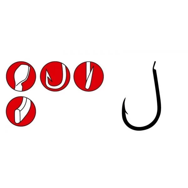 Gamakatsu LS-3310F Hooks Black (25pcs) Size 1