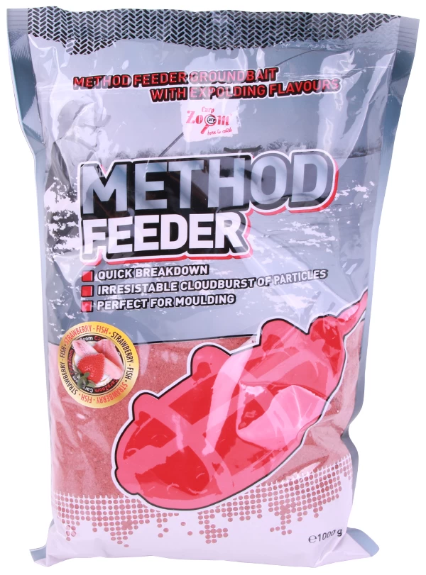 Carp Zoom Method Feeder Groundbait 1.0kg Strawberry Fish - Afbeelding 2