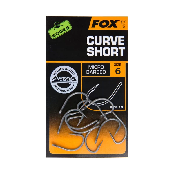 Fox Edges Curve Shank Short Hooks Size 6 Micro Barbed - Afbeelding 3